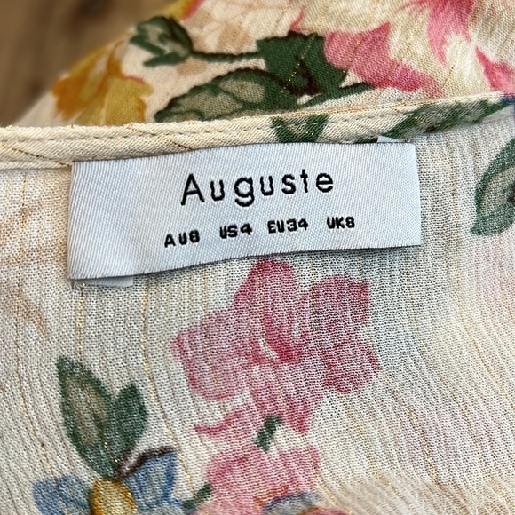 Auguste the Label Delilah Bloom Floral Mini Wrap Dress Size 4/S - Picture 8 of 9